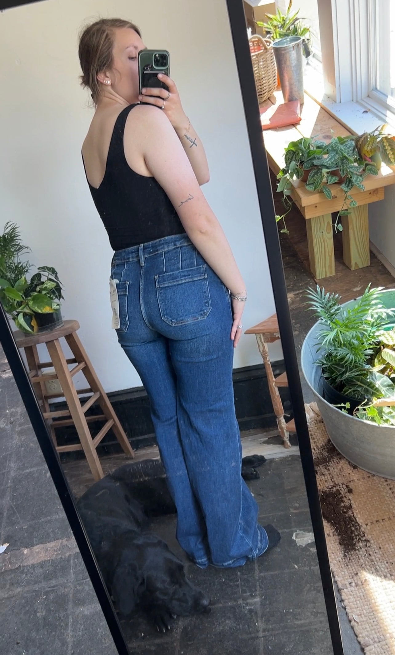 PLUS: Risen - Wide Leg Slanted Pocket Denim