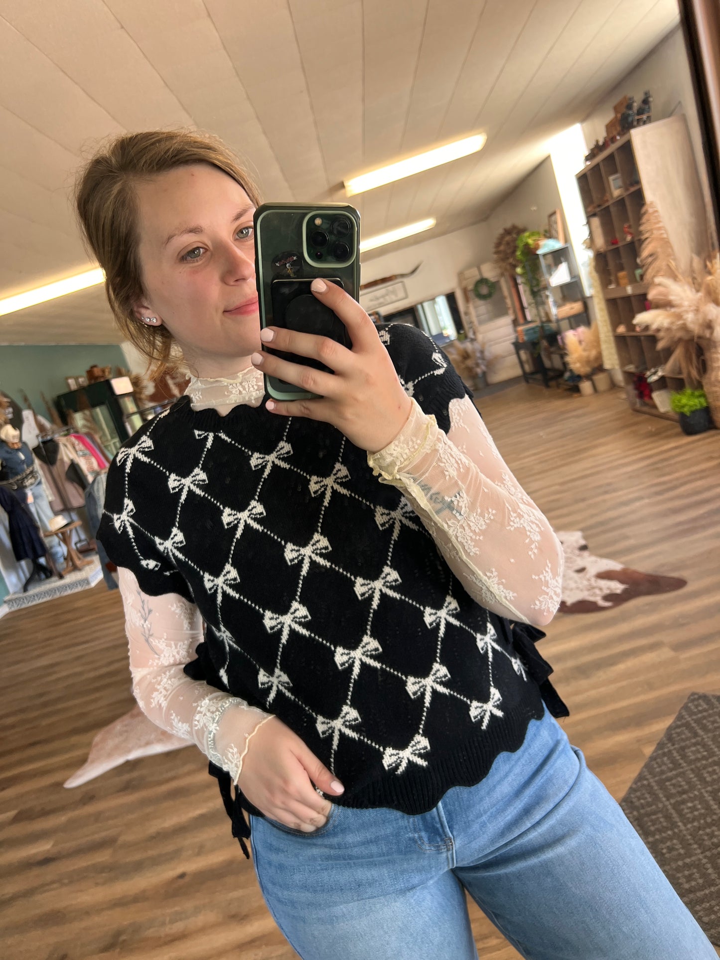 Blushing Bow Sweater