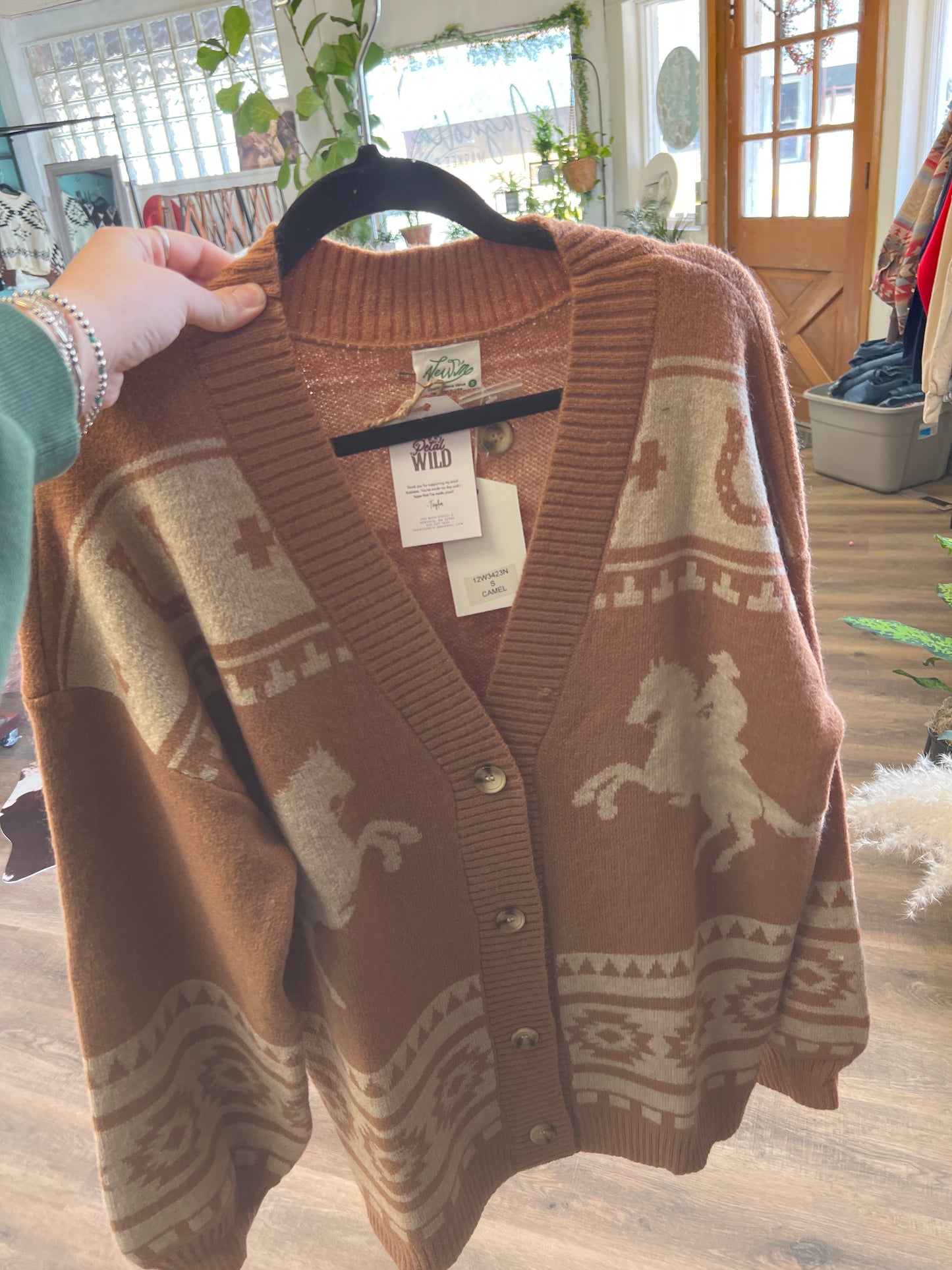 Western Wind Cardigan - Rust