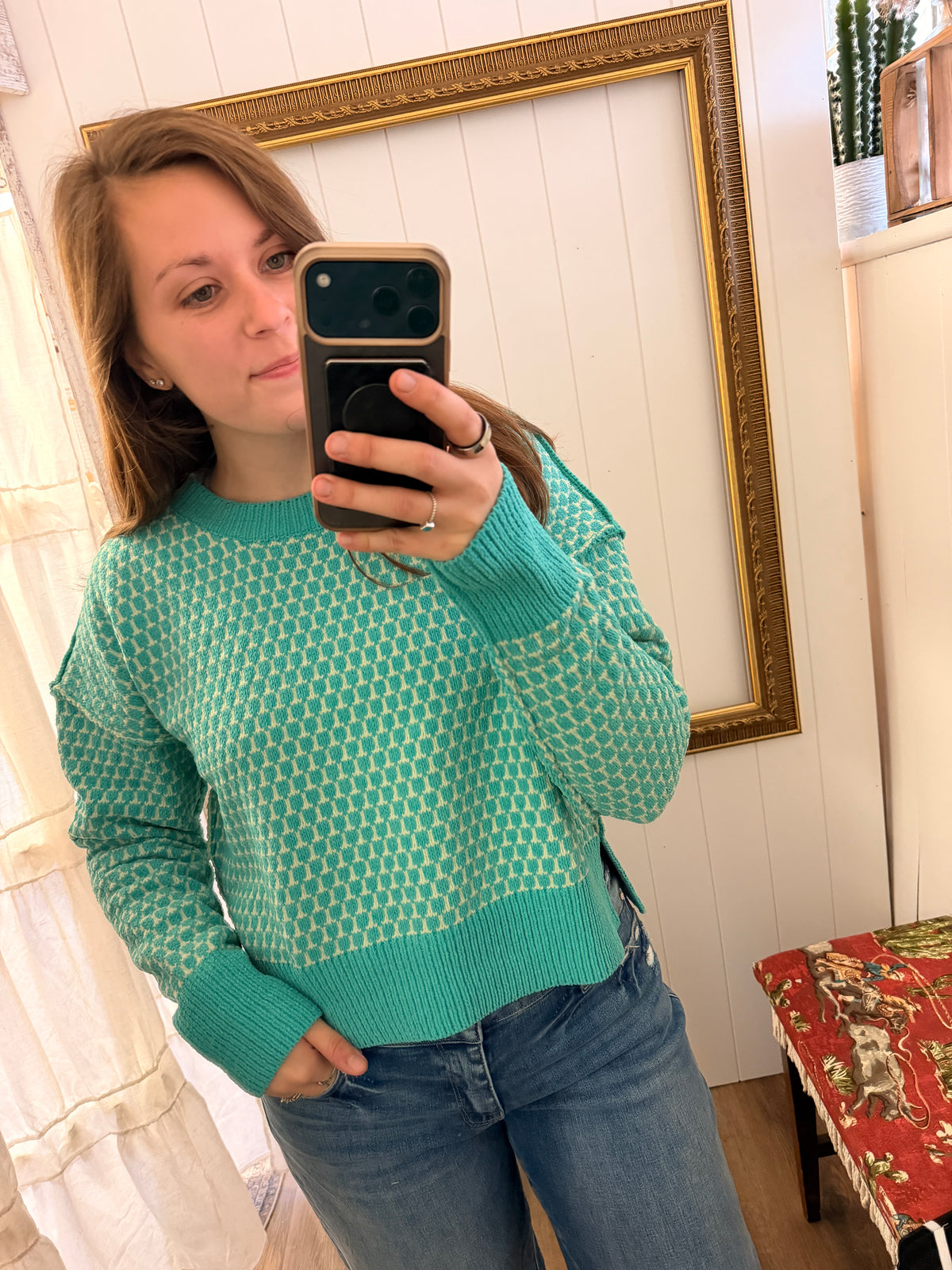 Just Like That Sweater - Seafoam