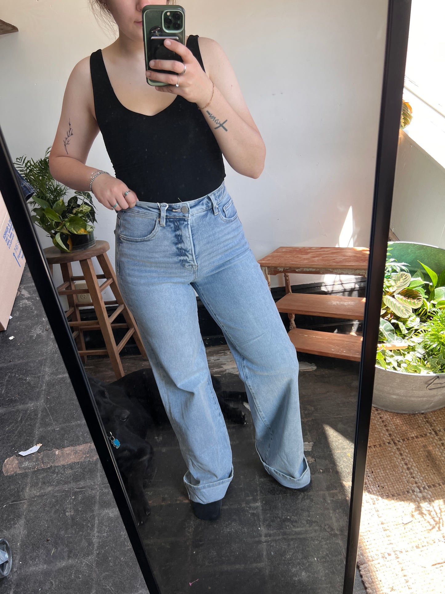 Risen - Cuffed Bootcut Denim