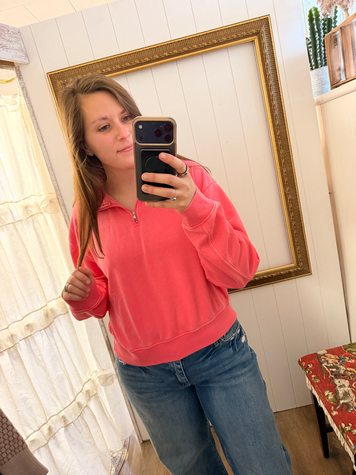 Pink Taffy 1/4 Zip