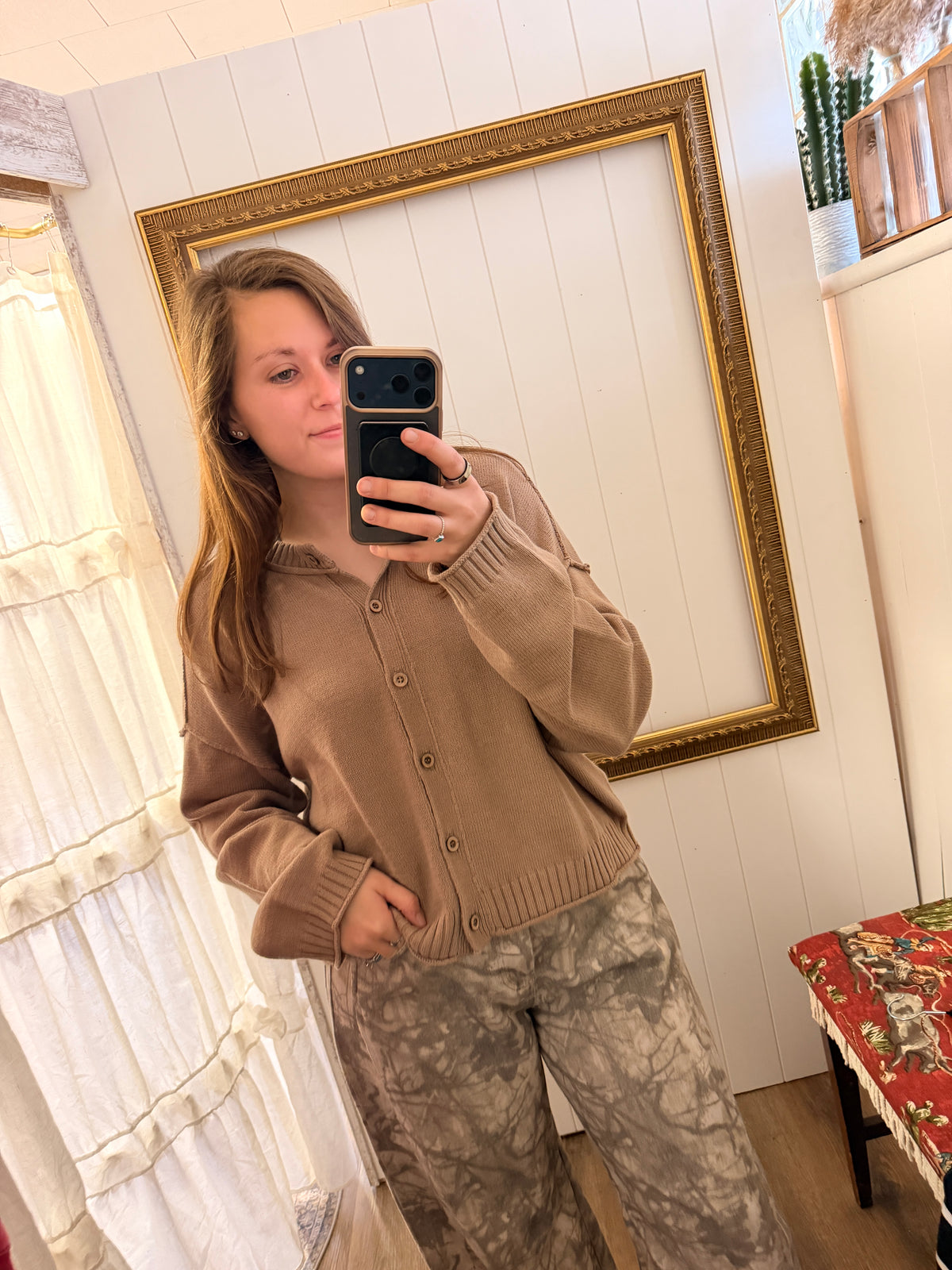 Harvest Moon Cardigan - Brown
