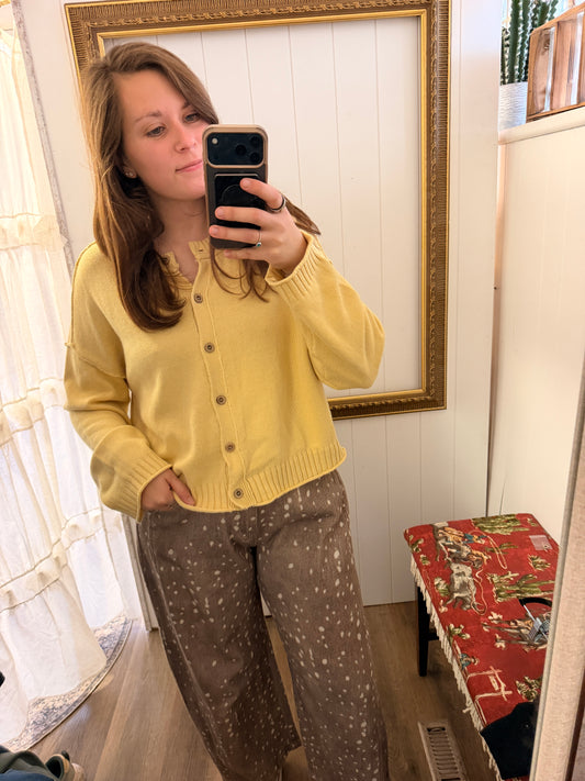 Harvest Moon Cardigan - Yellow