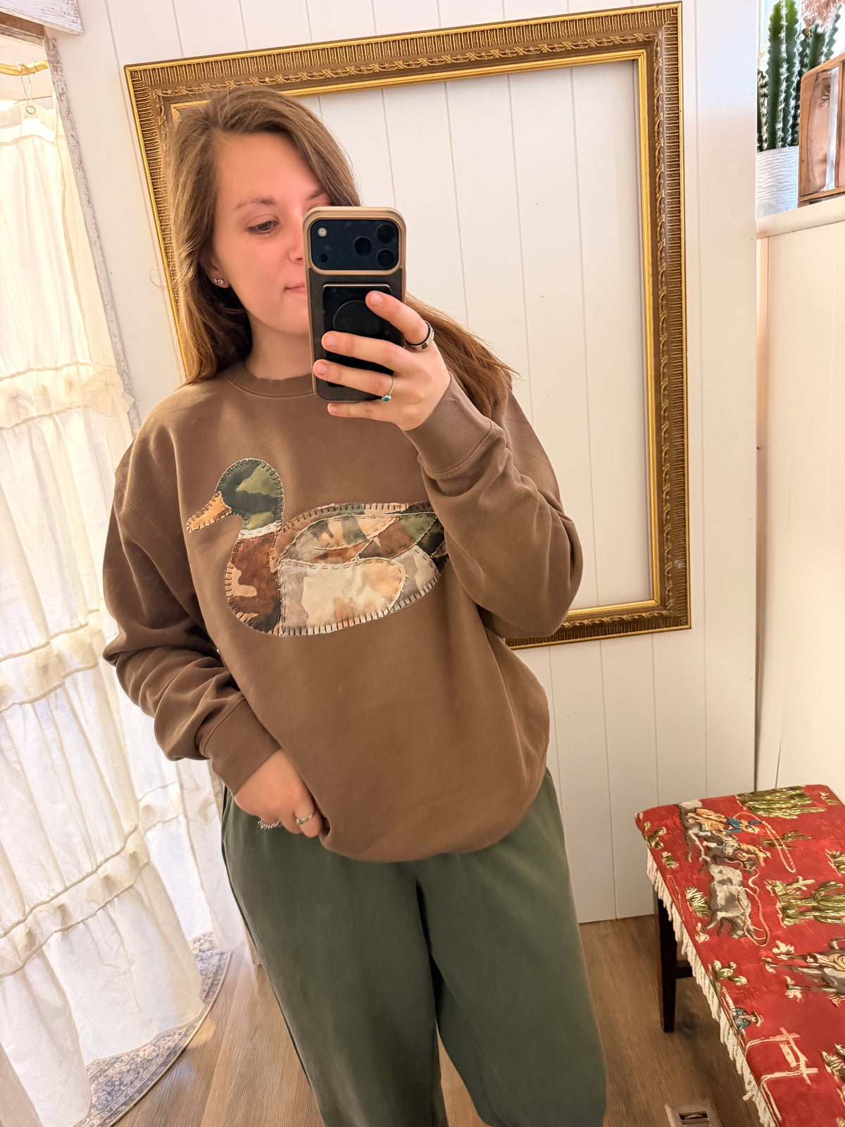 Patchwork Duck Crewneck